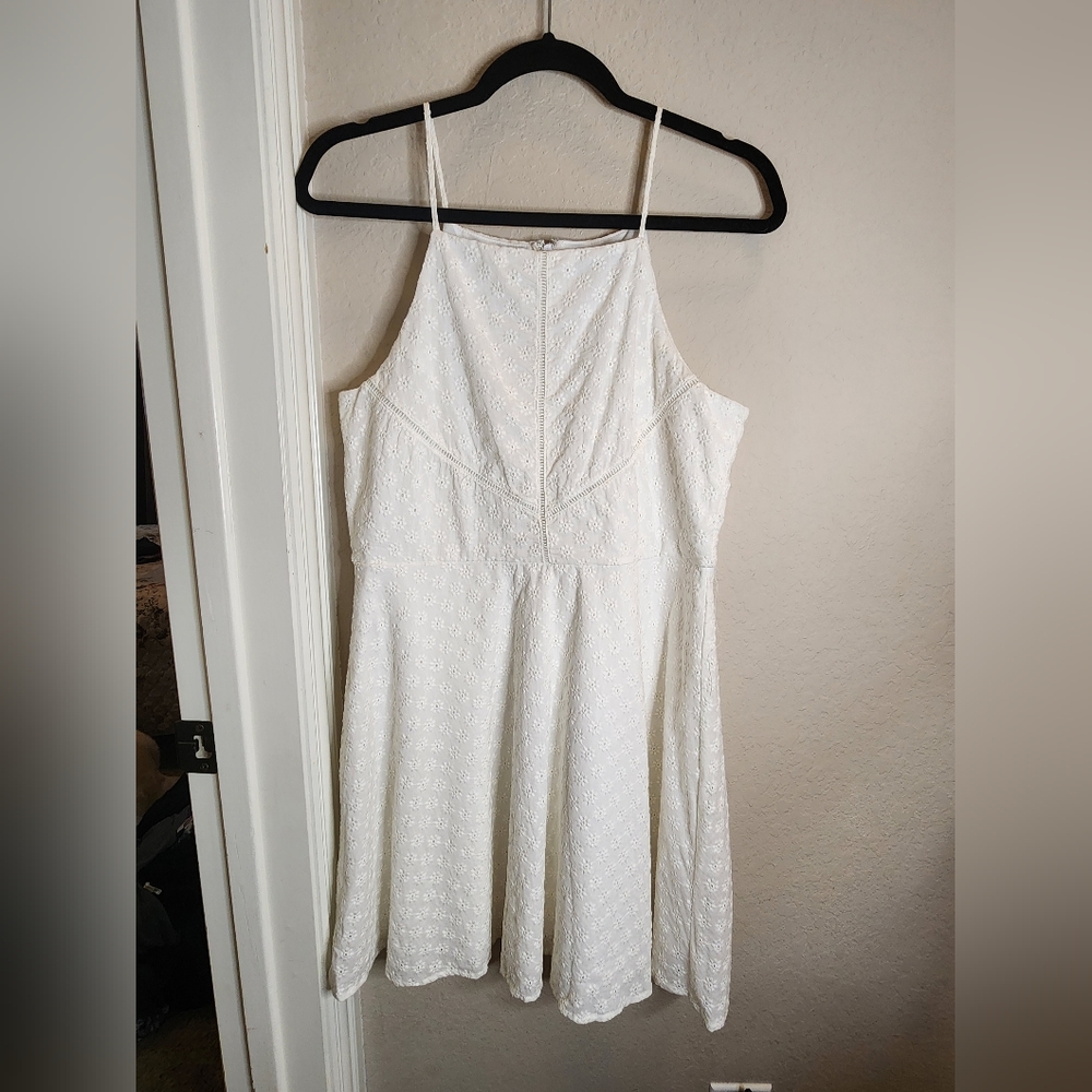 White mini dress